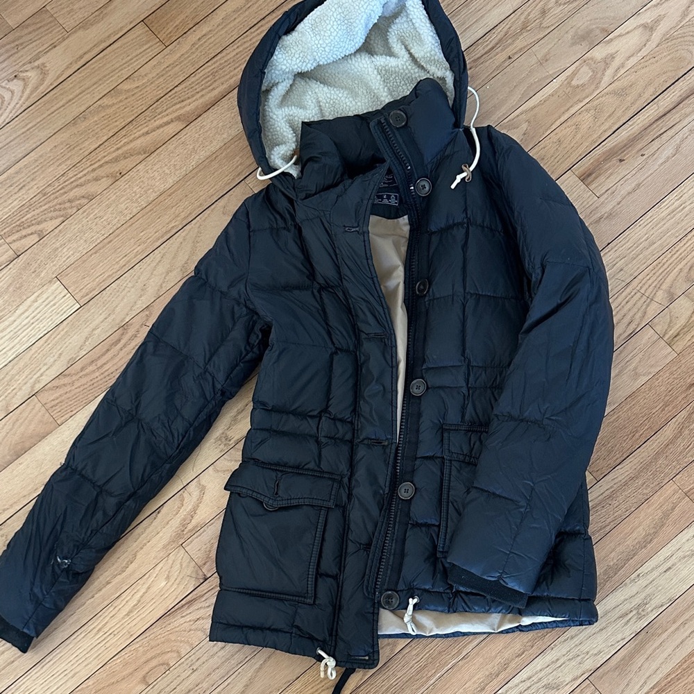 Abercrombie & Fitch Navy Puffer Jacket